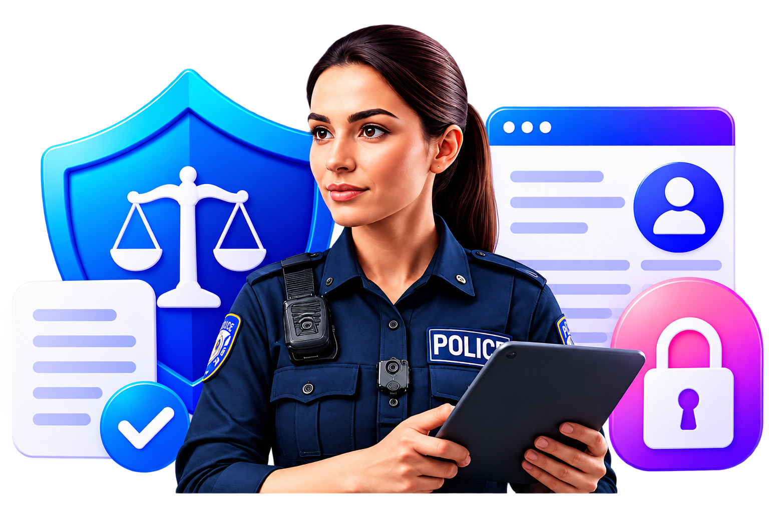 Law enforcement protocols illustration